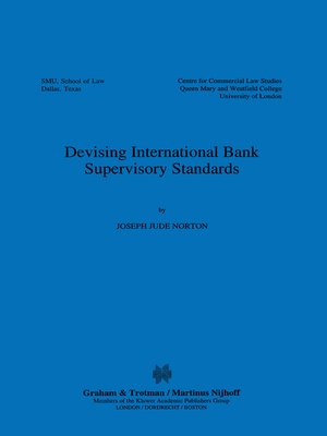 cover image of Devising International Bank Supervisory Standars